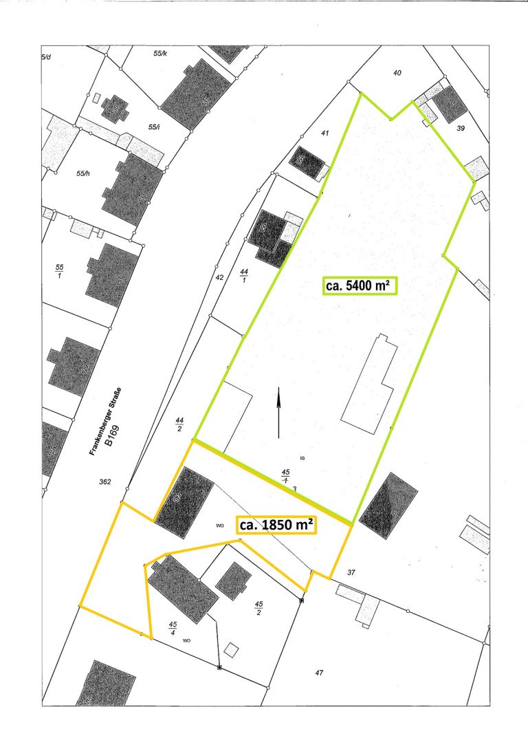 Flurkarte Grundstueck Frankenberger Str. 140 Chemnitz 